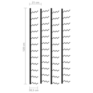 Galleria Design Wall-mounted Wine Racks for 72 Bottles 2 pcs Black Iron