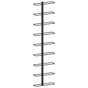 Galleria Design Wall-mounted Wine Rack for 9 Bottles Black Iron