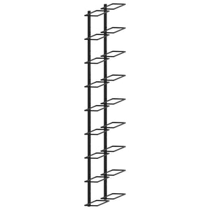 Galleria Design Wall-mounted Wine Racks for 18 Bottles 2 pcs Black Iron