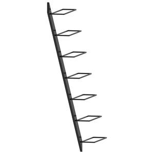 Galleria Design Wall-mounted Wine Rack for 7 Bottles Black Metal