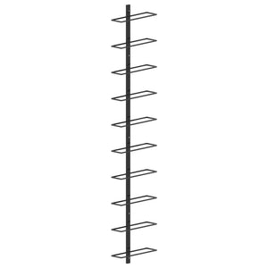 Galleria Design Wall-mounted Wine Rack for 10 Bottles Black Metal
