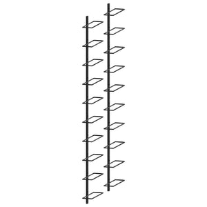 Galleria Design Wall-mounted Wine Racks for 20 Bottles 2 pcs Black Metal