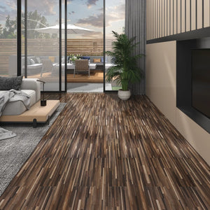 Galleria Design PVC Flooring Planks 5.02 m² 2 mm Self-adhesive Striped Brown