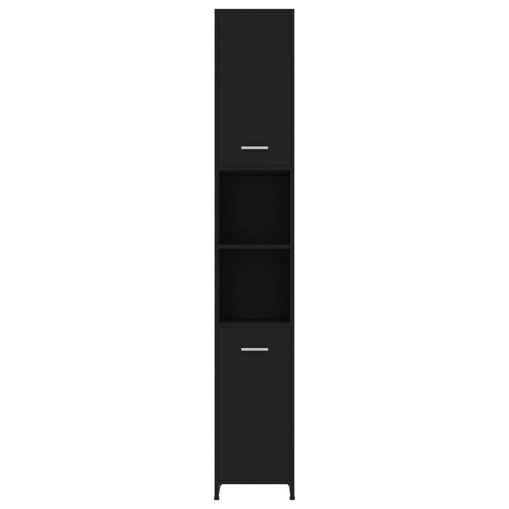 Galleria Design Bathroom Cabinet Black 30x30x183.5 cm Engineered Wood