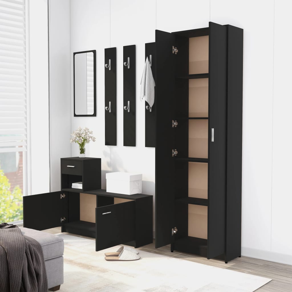 Galleria Design Hallway Wardrobe Black 55x25x189 cm Engineered Wood