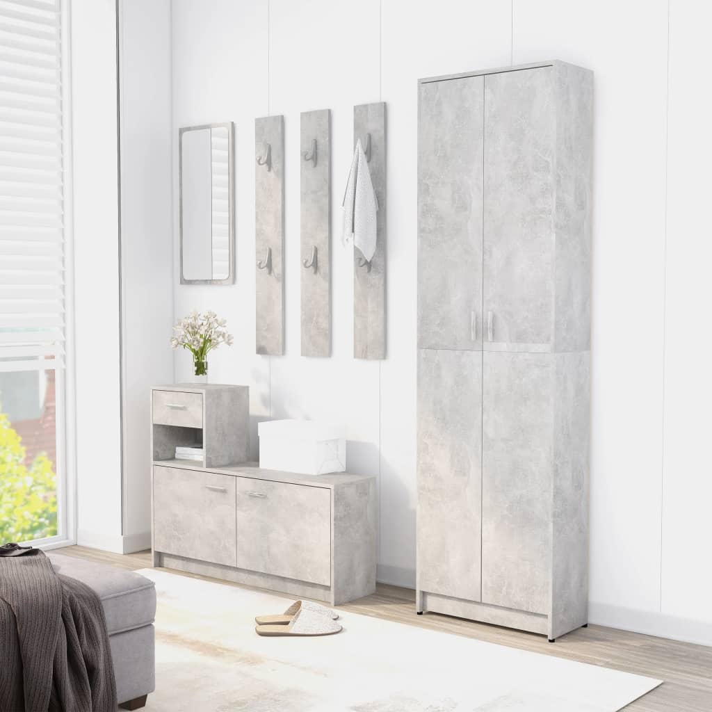 Galleria Design Hallway Wardrobe Concrete Grey 55x25x189 cm Engineered Wood