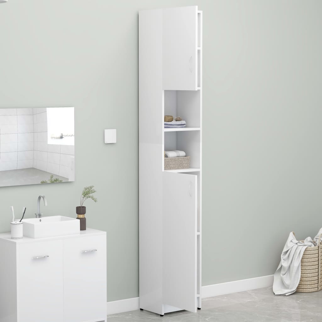 Galleria Design Bathroom Cabinet White 32x25.5x190 cm Engineered Wood