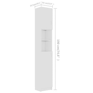 Galleria Design Bathroom Cabinet White 32x25.5x190 cm Engineered Wood