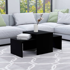 Galleria Design Coffee Table Set Black 100x48x40 cm Engineered Wood