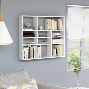 Galleria Design Wall Shelf White 90x16x78 cm Engineered Wood