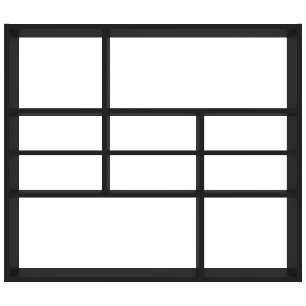 Galleria Design Wall Shelf Black 90x16x78 cm Engineered Wood