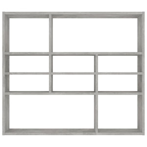 Galleria Design Wall Shelf Concrete Grey 90x16x78 cm Engineered Wood