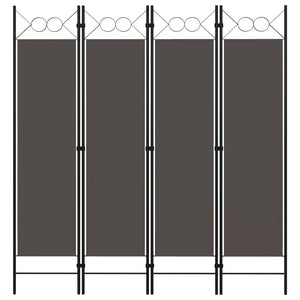 Galleria Design 4-Panel Room Divider Anthracite 160x180 cm