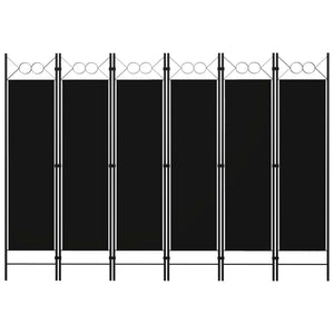 Galleria Design 6-Panel Room Divider Black 240x180 cm