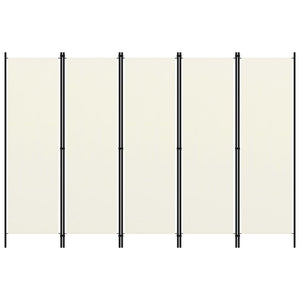 Galleria Design 5-Panel Room Divider White 250x180 cm