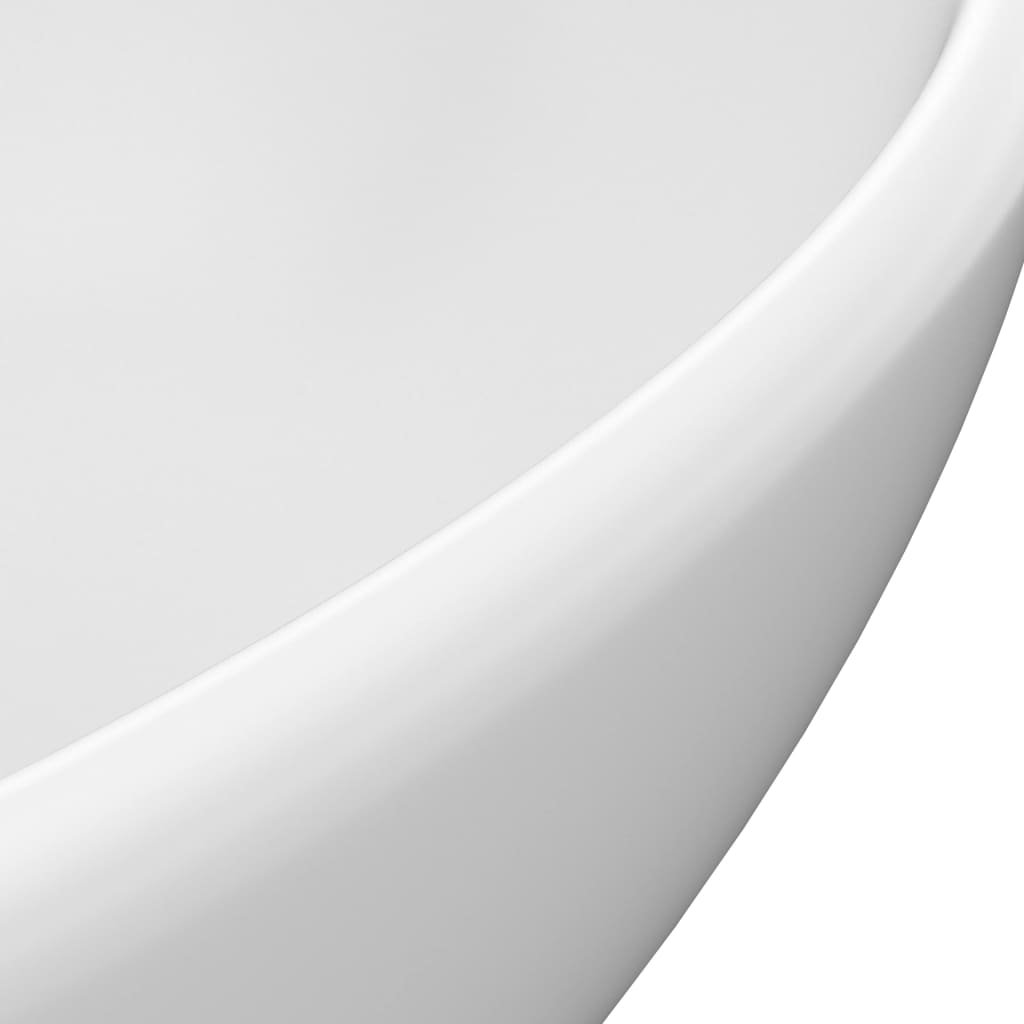 Galleria Design Luxury Basin Oval-shaped Matt White 40x33 cm Ceramic