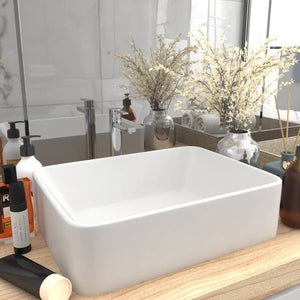 Galleria Design Luxury Wash Basin Matt White 41x30x12 cm Ceramic