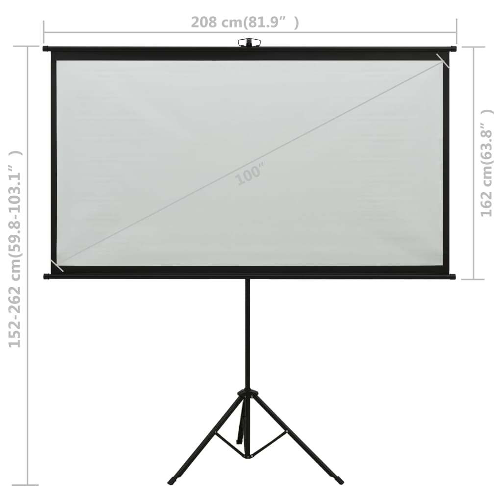 Galleria Design Projection Screen with Tripod 100&quot; 4:3