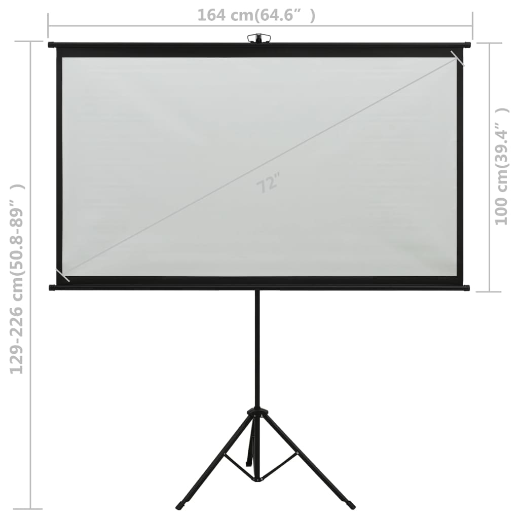 Galleria Design Projection Screen with Tripod 72&quot; 16:9