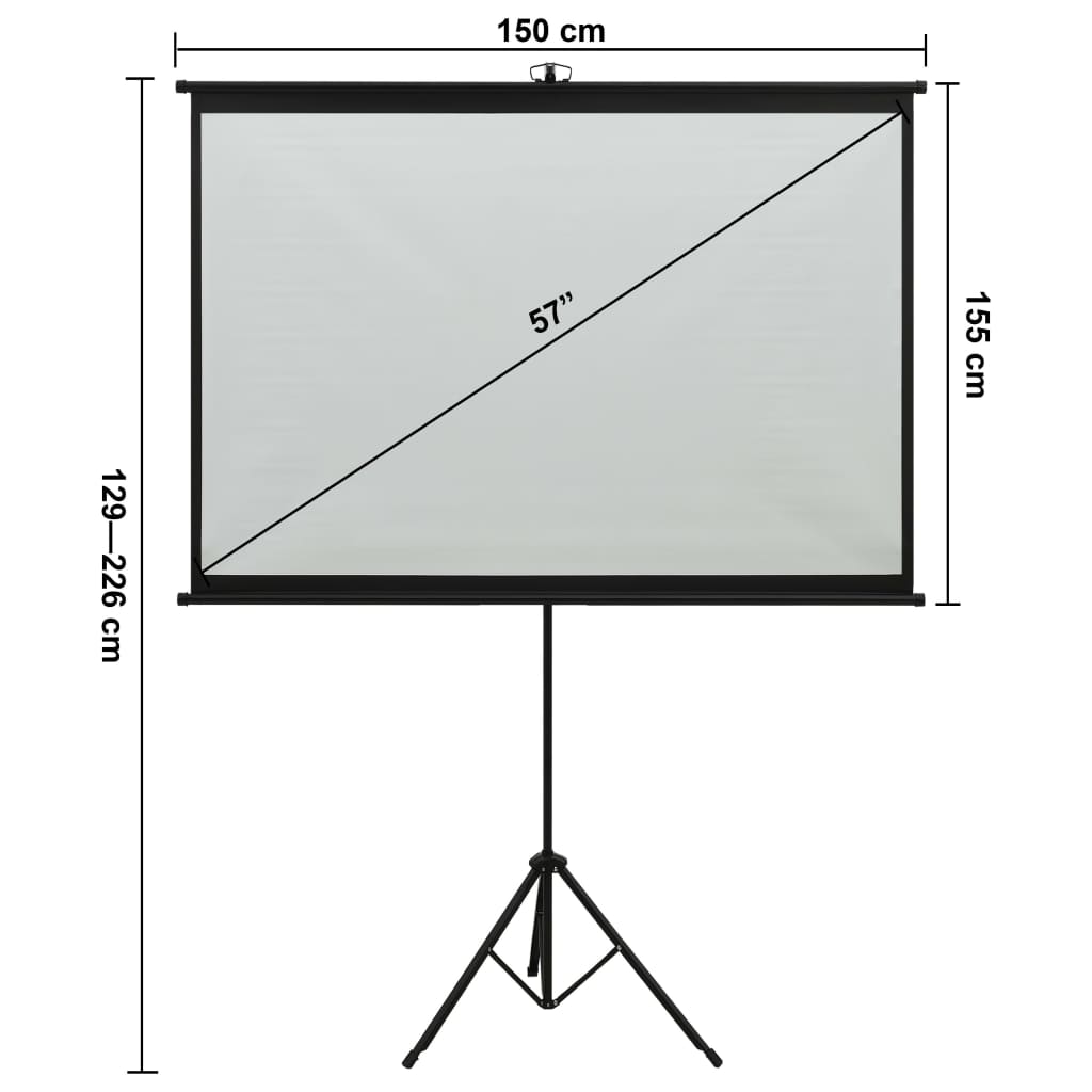 Galleria Design Projection Screen with Tripod 89&quot; 1:1