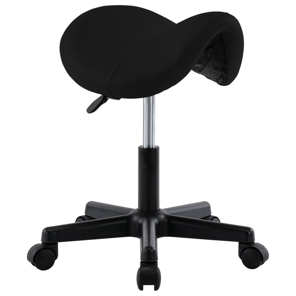 Galleria Design Work Stool Black Faux Leather