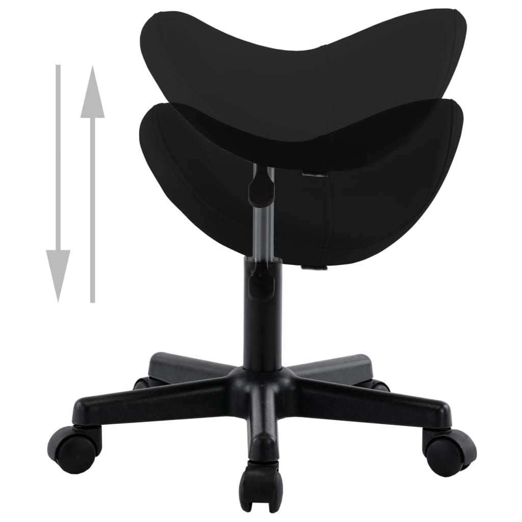 Galleria Design Work Stool Black Faux Leather