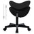 Galleria Design Work Stool Black Faux Leather