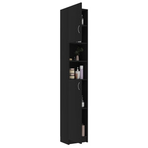 Galleria Design Washing Machine Cabinet Set Black Engineered Wood