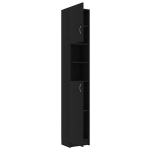 Galleria Design Washing Machine Cabinet Set Black Engineered Wood