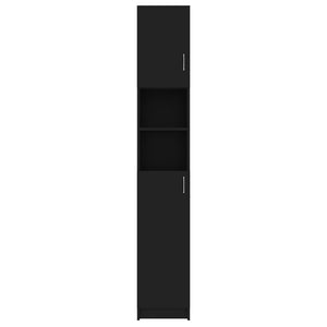 Galleria Design Washing Machine Cabinet Set Black Engineered Wood