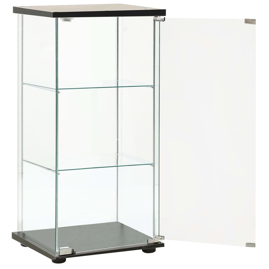 Galleria Design Storage Cabinet Tempered Glass Black