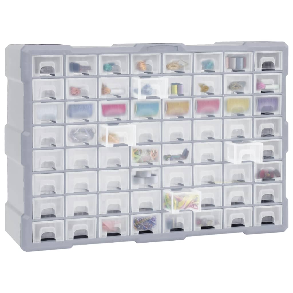 Galleria Design Multi-drawer Organiser with 64 Drawers 52x16x37.5 cm