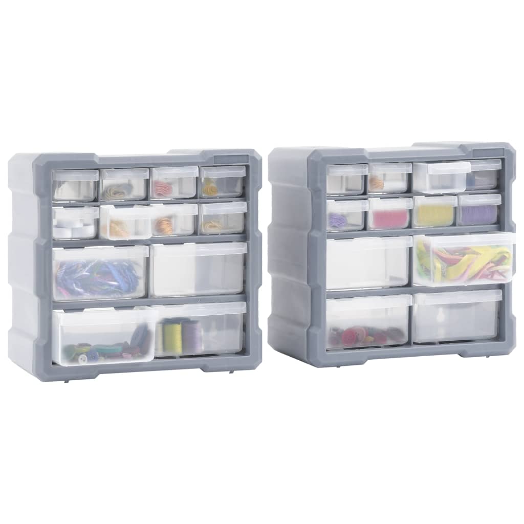 Galleria Design Multi-drawer Organisers with 12 Drawers 2 pcs 26.5x16x26 cm