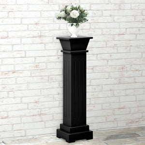 Galleria Design Classic Square Pillar Plant Stand Black 17x17x66 cm MDF