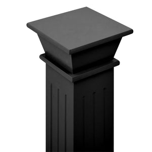 Galleria Design Classic Square Pillar Plant Stand Black 17x17x66 cm MDF