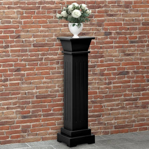 Galleria Design Classic Square Pillar Plant Stand Black 17x17x66 cm MDF