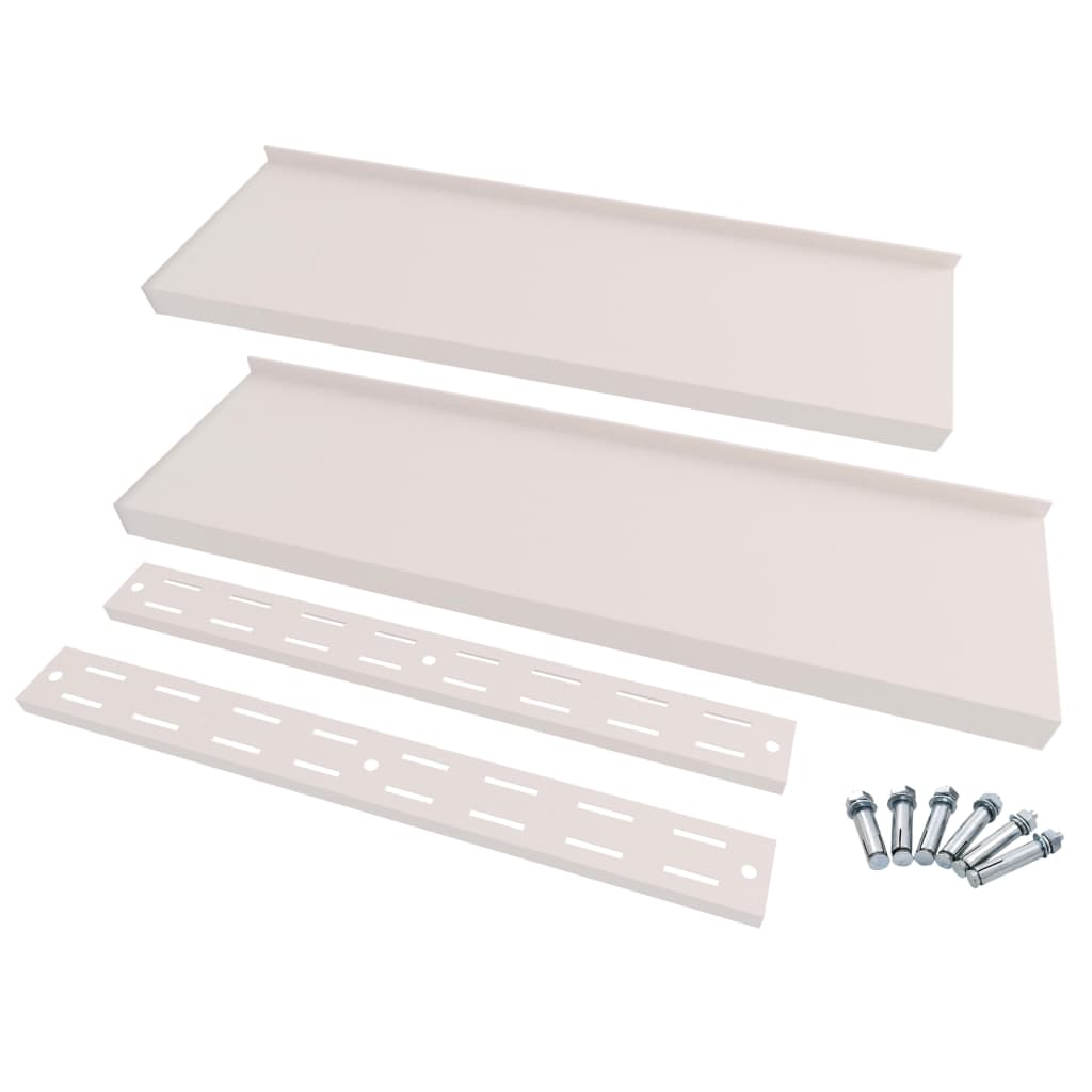 Galleria Design 2-Tier Floating Wall Shelves 2 pcs Stainless Steel 200x30 cm