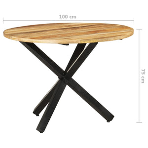 Galleria Design Dining Table Round 100x100x75 cm Rough Mango Wood