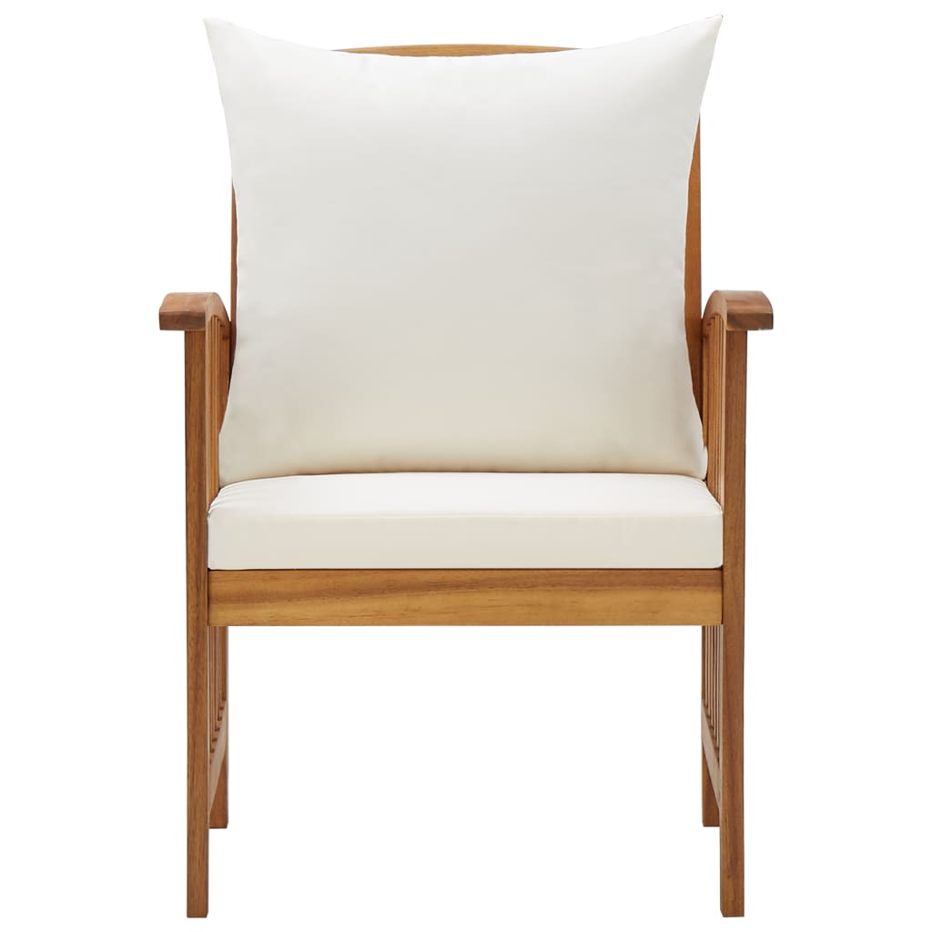 Galleria Design Garden Chairs with Cushions 2 pcs Solid Acacia Wood