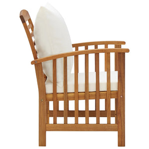 Galleria Design Garden Chairs with Cushions 2 pcs Solid Acacia Wood
