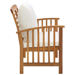 Galleria Design Garden Bench with Cushions 119 cm Solid Acacia Wood