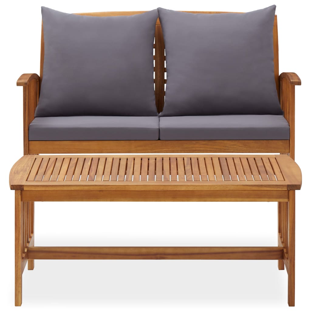 Galleria Design 2 Piece Garden Lounge Set with Cushions Solid Acacia Wood