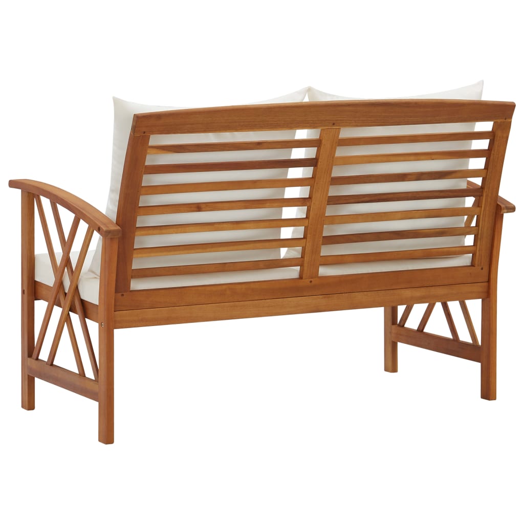 Galleria Design Garden Bench with Cushions 119 cm Solid Acacia Wood
