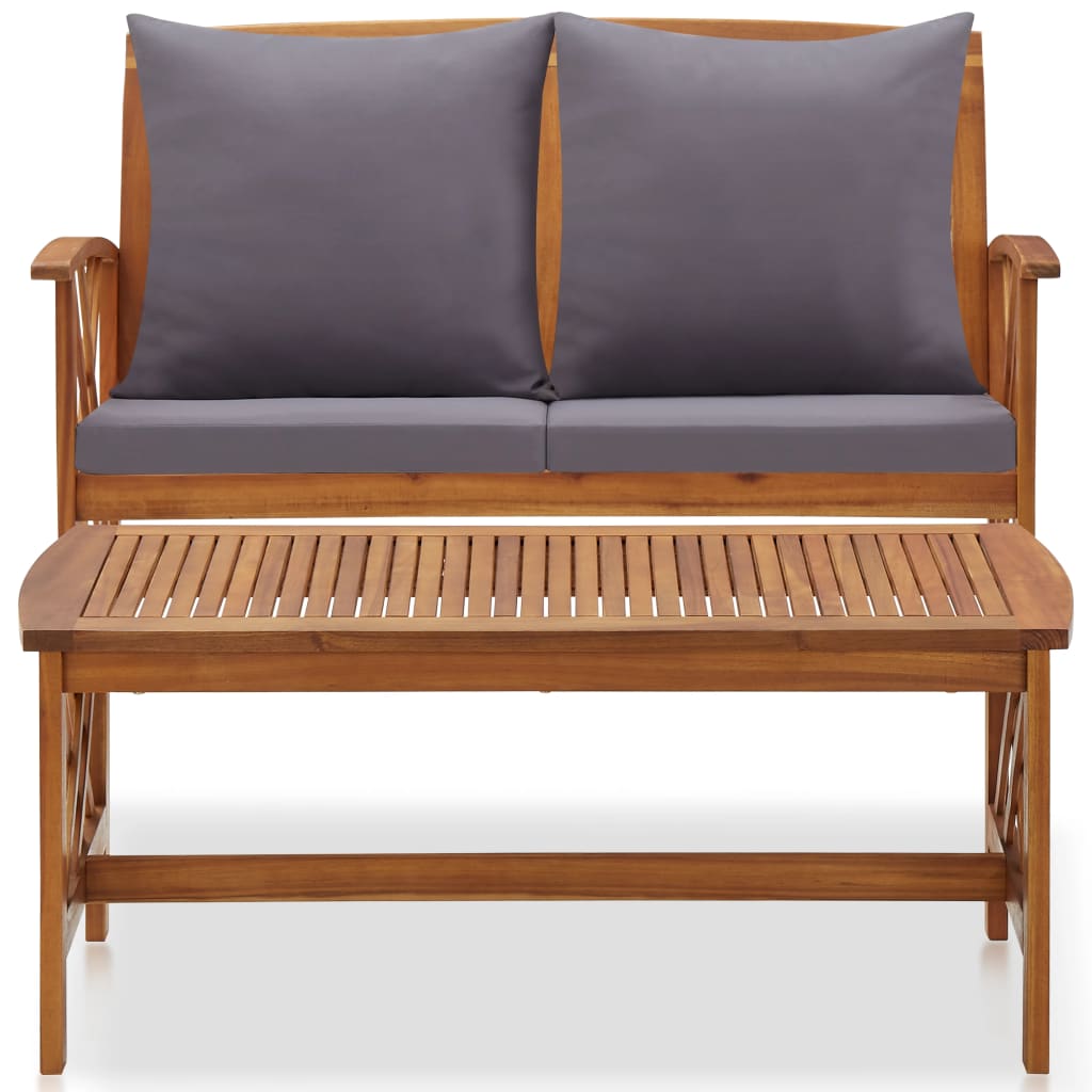 Galleria Design 2 Piece Garden Lounge Set with Cushions Solid Acacia Wood