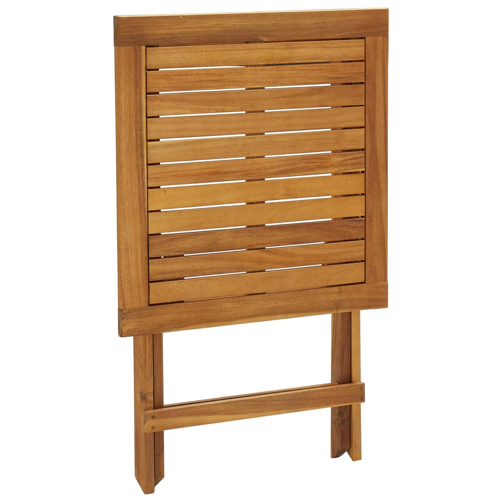 Galleria Design 3 Piece Folding Bistro Set with Cushions Solid Acacia Wood