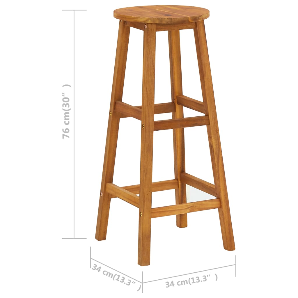 Galleria Design Bar Stools 6 pcs Solid Acacia Wood