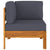 Galleria Design 2 Piece Garden Lounge Set with Dark Grey Cushions Acacia Wood