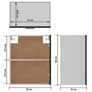Galleria Design Hanging Cabinet Lyon Black 50x31x60 cm Engineered Wood