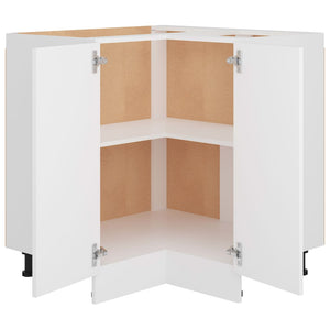 Galleria Design Corner Bottom Cabinet Lyon White 75.5x75.5x81.5 cm Engineered Wood