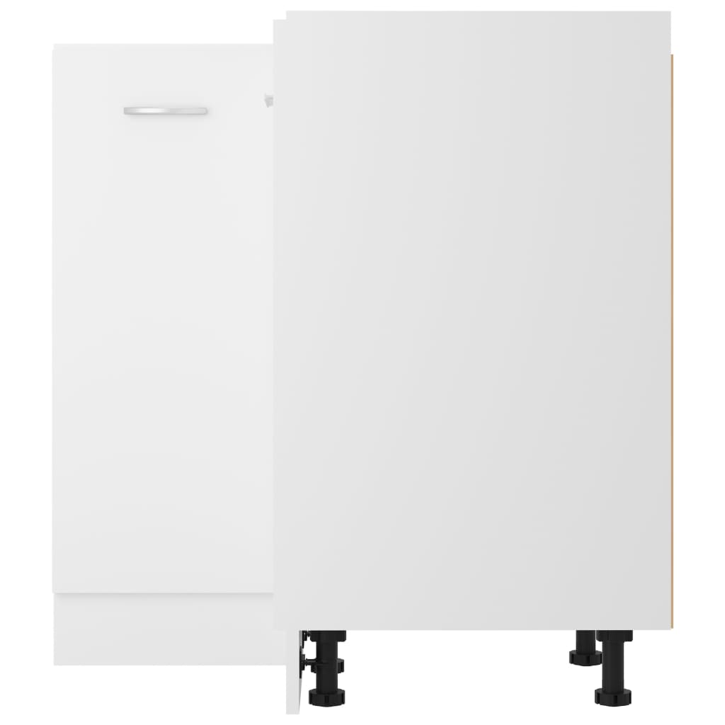 Galleria Design Corner Bottom Cabinet Lyon White 75.5x75.5x81.5 cm Engineered Wood